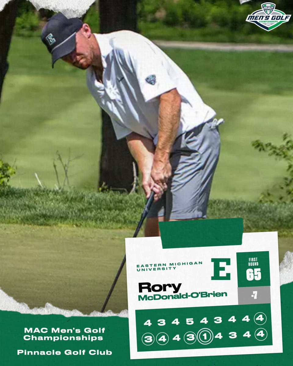 Eastern Michigan's <a href="/McdonaldBrien/">Rory McDonald-O'Brien</a> leads all competitors with a score of -10. 

McDonald-O'Brien fired a 65 (-7) on the second day of competition in an impressive round where he recorded five birdies and an ace on the 14th.

<a href="/EMU_Golf/">Eastern Michigan Men's Golf</a> | #MACtion