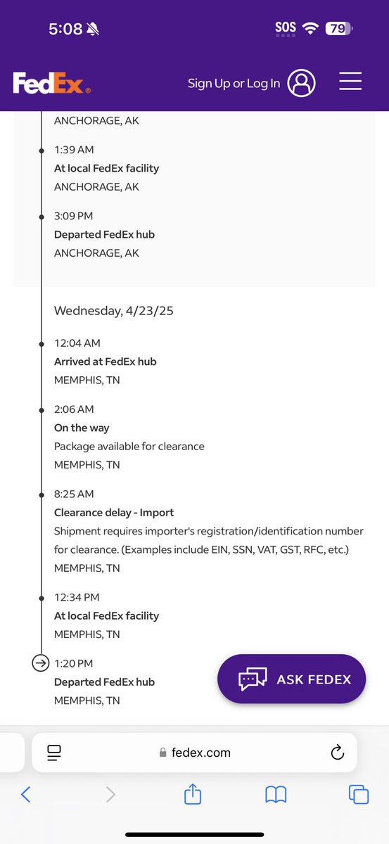 McFlyy93's tweet photo. @Buyee @FedExHelp PLEASE HELP save my package. I have just provided the CBP form to Buyee representative. Please message me directly as soon as possible, thank you. https://t.co/hT61rCtoQR