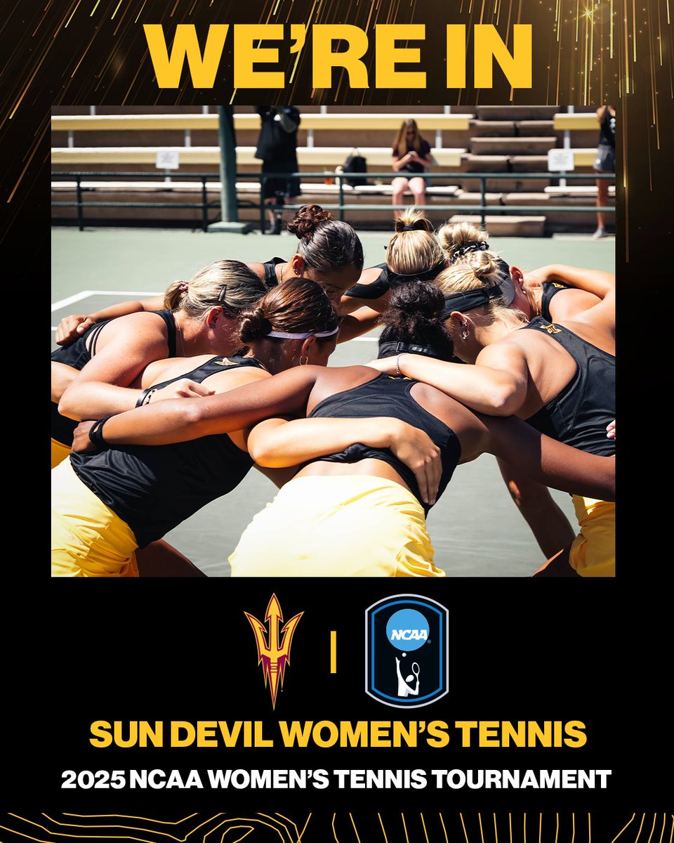 Arizona State Women’s Tennis (@sundevilwtennis) on Twitter photo WE'RE IN!! 😈
<a href="/sundevilwtennis/">Arizona State Women’s Tennis</a> has been selected to the NCAA Tournament for the 3️⃣7️⃣th consecutive year! 🔱
<a href="/TheSunDevils/">Arizona State Sun Devils</a> /// #O2V WE'RE IN!! 😈
<a href="/sundevilwtennis/">Arizona State Women’s Tennis</a> has been selected to the NCAA Tournament for the 3️⃣7️⃣th consecutive year! 🔱
<a href="/TheSunDevils/">Arizona State Sun Devils</a> /// #O2V