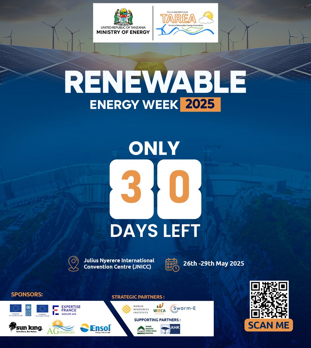 💎 Be forefront and make an impact
Register now RenewableEnergyWeek.or.tz
⚡ Seats are Limited
Opportunities available: 
🚀  Sponsor 
 🚀 Exhibit 
 🚀 Pannelist / Speakers
 🚀 Moderators 
 🚀 Support Partnership
See you at the REW2025🤝

#productiveuse #rew2025  #sustainability