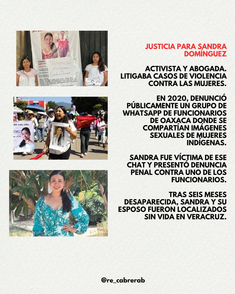 JUSTICIA PARA SANDRA DOMINGUEZ 🔥