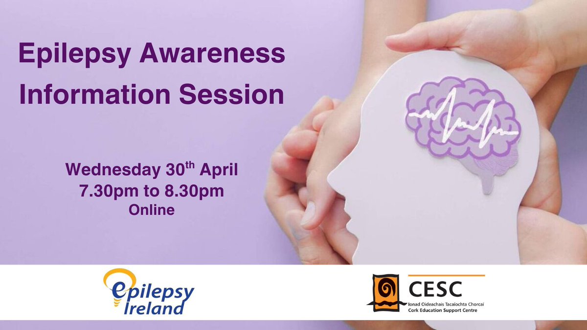 Information Session on Epilepsy Awareness for Teachers and SNAs - Online Session.

For Primary and Post-Primary Teachers and SNAs.
A limited number of free places are available here: cesc.ie/cpd-courses/pr…