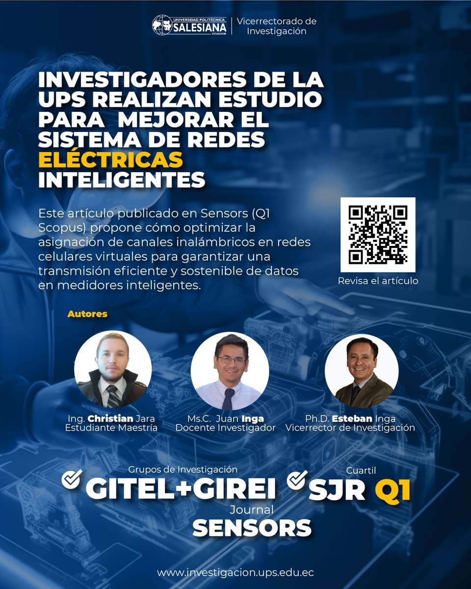 EcosistemaUps's tweet photo. 📡🔋 Investigadores de la #UPS presentan un modelo que optimiza la conexión de medidores inteligentes, reduciendo costos y mejorando el rendimiento.
🌎📈 Conoce más: https://t.co/WWTeUKcffP
#UPSEcuador #InvestigaciónUPS https://t.co/Ydb3Ozxe1J