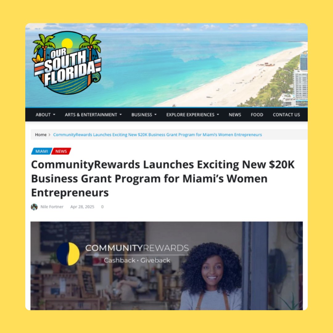 SavoryPR's tweet photo. CommunityRewards Launches Exciting New $20K Business Grant Program for Miami’s Women Entrepreneurs: https://t.co/JBh3iTyFUH #GrantProgram #clientnews #Miamitech #loyaltyrewards https://t.co/S7QTNVmD7d