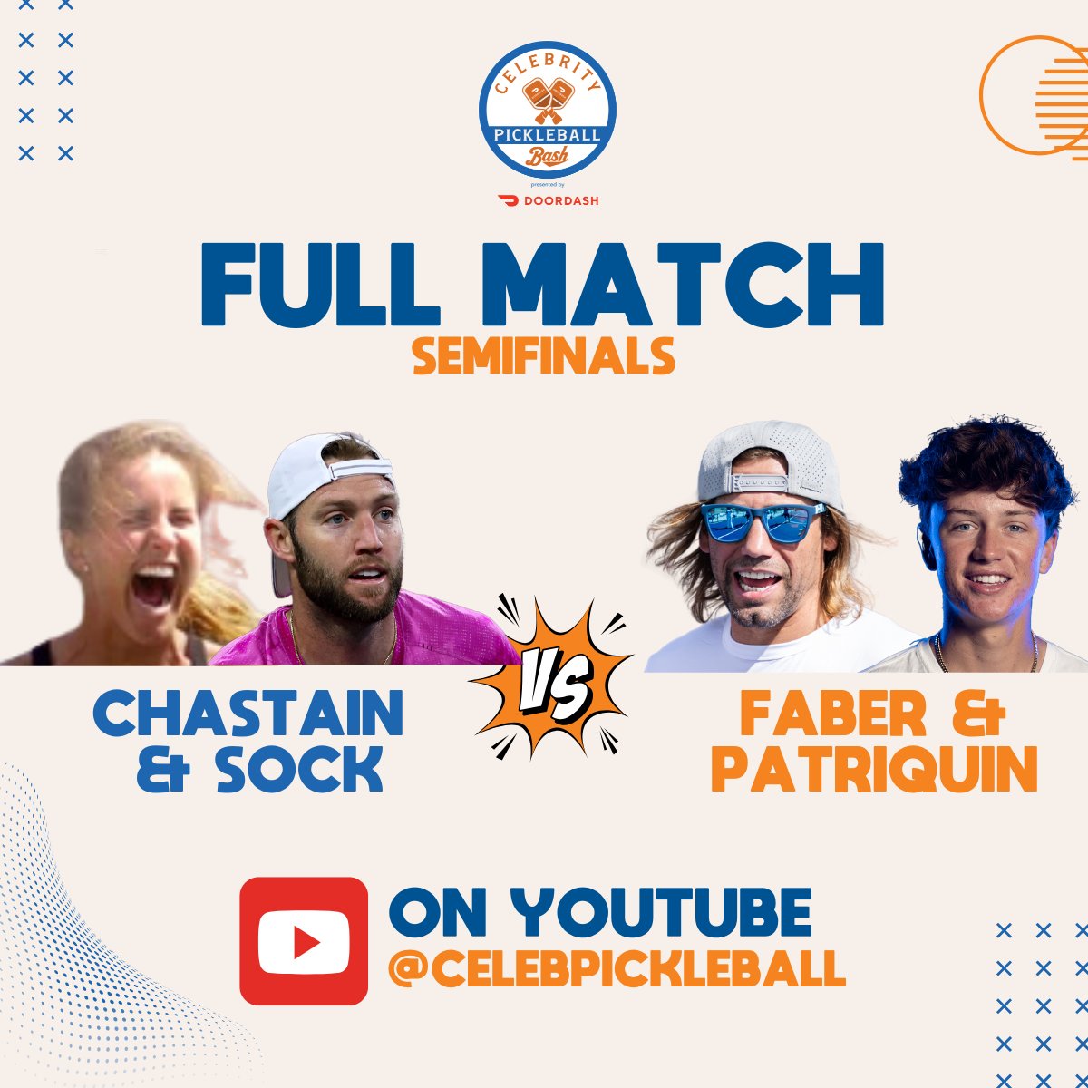 🏓🔥 The semifinals are HEATING UP for Match Drop Monday! This week, watch Brandi Chastain &amp; Jack Sock take on Urijah Faber &amp; Hayden Patriquin in an all-out battle for a spot in the finals! Watch the full match now on our YouTube channel! youtube.com/watch?v=-KRoZO…