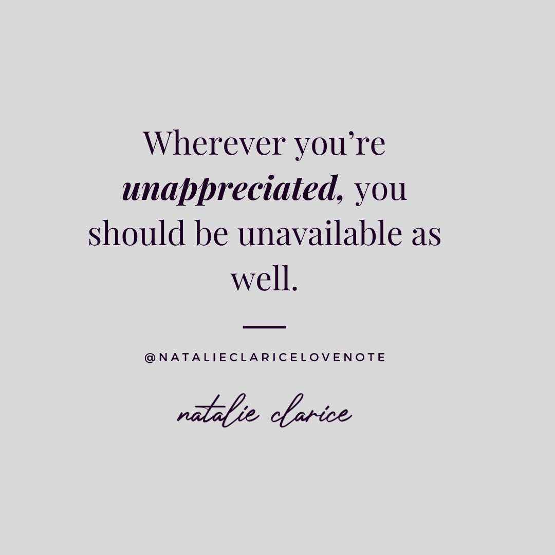 NatalieClarice's tweet image. Unappreciated? Unavailable. That’s the whole rulebook. 💅🏾
#relationshipadvice #dating101 #datingtips