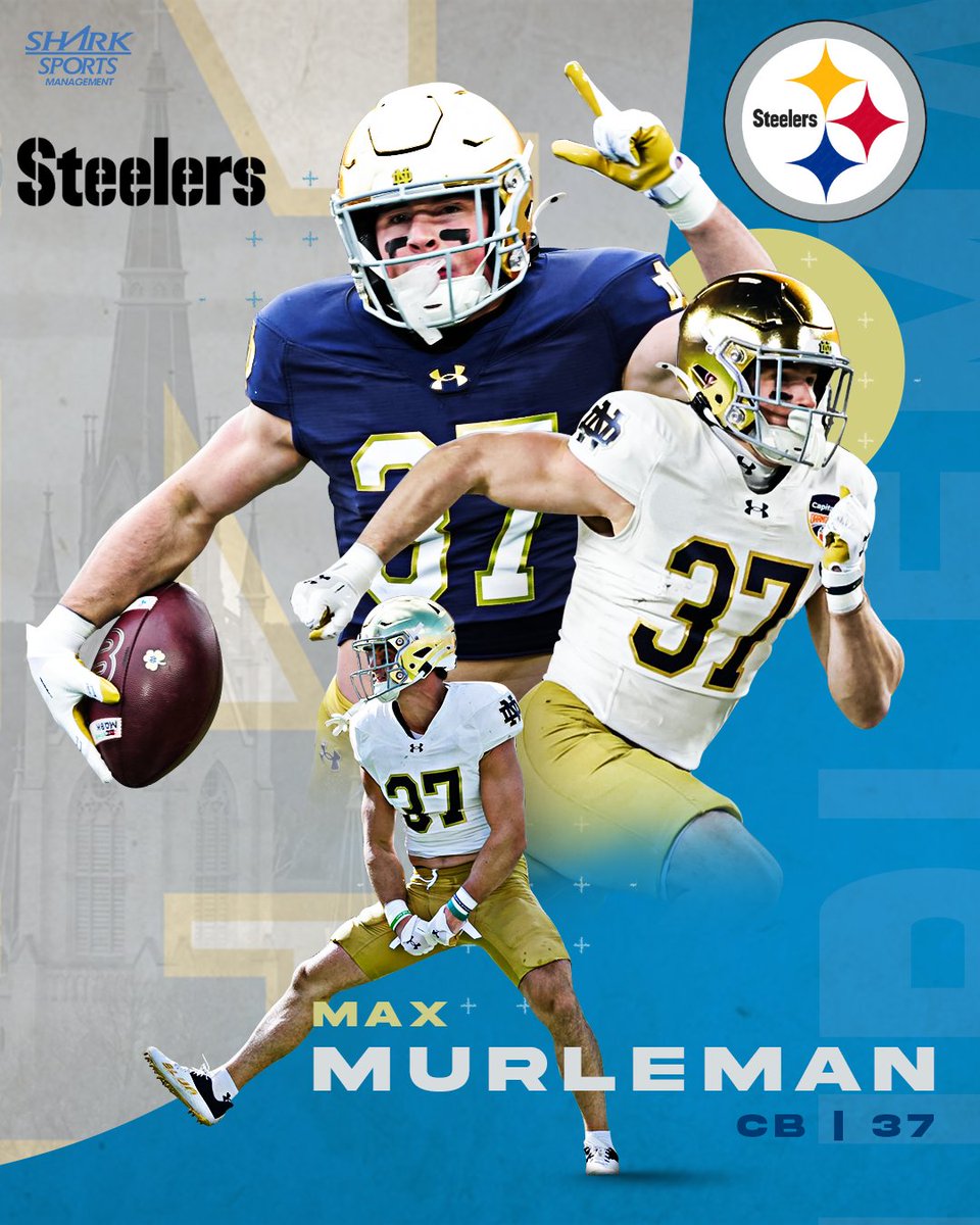 Shark Sports Management (@managementshark) on Twitter photo Max Hurleman (<a href="/maxhurleman/">Max Hurleman</a>) officially invited to the Pittsburgh Steelers Minicamp May 10β12.
"A true scattered back with elite short-area quickness, field vision, and special teams versatility β built for todayβs NFL. ." β NFL Analytics
#NFLDraft #SteelersNation #NotreDame Max Hurleman (<a href="/maxhurleman/">Max Hurleman</a>) officially invited to the Pittsburgh Steelers Minicamp May 10β12.
"A true scattered back with elite short-area quickness, field vision, and special teams versatility β built for todayβs NFL. ." β NFL Analytics
#NFLDraft #SteelersNation #NotreDame