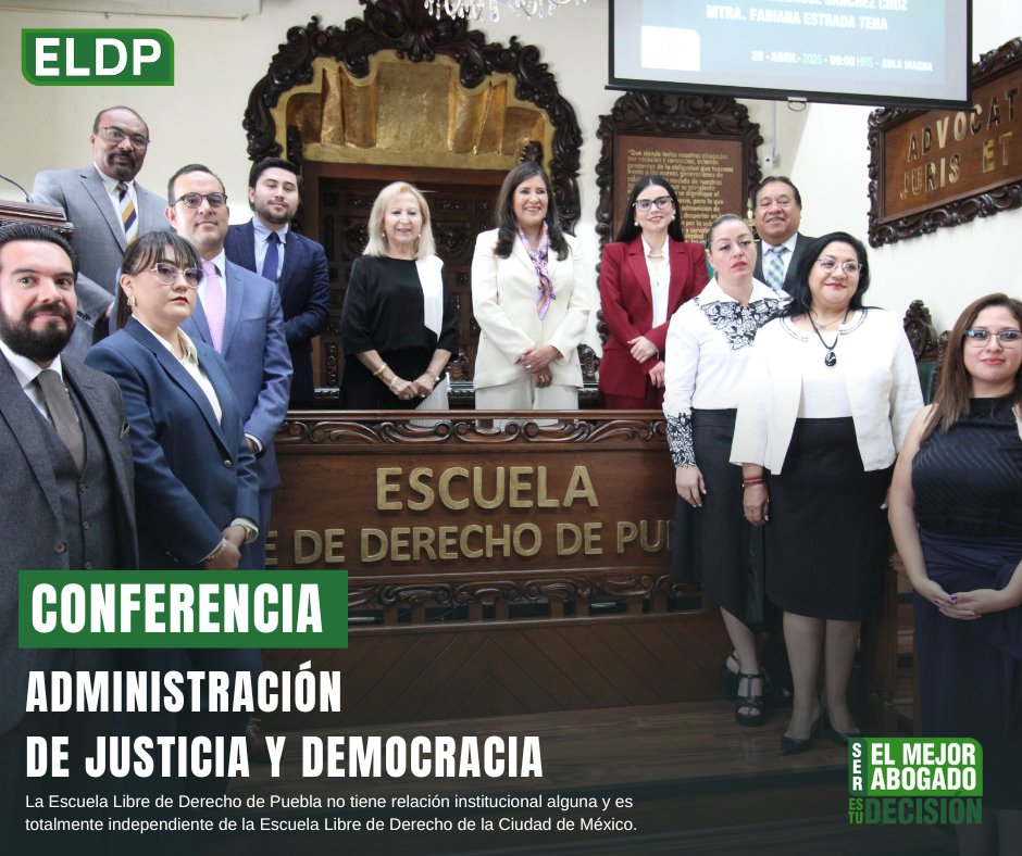 ELDPuebla's tweet image. Hoy se llevó a cabo la conferencia “Administración de Justicia y Democracia”, impartida por la Mtra. @FabianaEstradaT  , quien compartió su visión y experiencia sobre el papel fundamental de la justicia en un sistema democrático.

#ELDP #ComunidadLibre