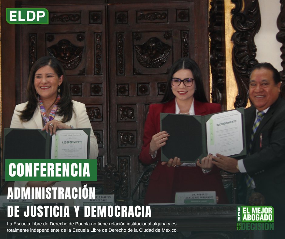 ELDPuebla's tweet image. Hoy se llevó a cabo la conferencia “Administración de Justicia y Democracia”, impartida por la Mtra. @FabianaEstradaT  , quien compartió su visión y experiencia sobre el papel fundamental de la justicia en un sistema democrático.

#ELDP #ComunidadLibre
