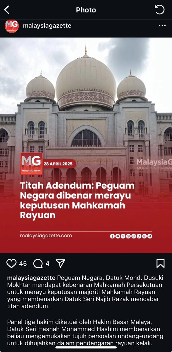 AyahandaMD (@ayahanda_md) on Twitter photo Peguam negara hanya perlu berskp jujur samada titah adendum wujud atau tidak? Amat menghairankan apabila peguam negara membuat rayuan atas keputusan yg dibuat oleh mahkamah rayuan! <a href="/Alamurni/">MohamadHAlias</a> <a href="/Bossbm17/">Bossbm</a> <a href="/mynewshub/">MYNEWSHUB</a> <a href="/thanenthiran3/">thanenthiran</a> <a href="/teambosskuX/">Teambossku #Reshaping The World</a> <a href="/NajibRazak/">Mohd Najib Tun Razak</a> <a href="/umnoonline/">UMNO Online</a> <a href="/callmedatinseri/">DS Rosmah</a> Peguam negara hanya perlu berskp jujur samada titah adendum wujud atau tidak? Amat menghairankan apabila peguam negara membuat rayuan atas keputusan yg dibuat oleh mahkamah rayuan! <a href="/Alamurni/">MohamadHAlias</a> <a href="/Bossbm17/">Bossbm</a> <a href="/mynewshub/">MYNEWSHUB</a> <a href="/thanenthiran3/">thanenthiran</a> <a href="/teambosskuX/">Teambossku #Reshaping The World</a> <a href="/NajibRazak/">Mohd Najib Tun Razak</a> <a href="/umnoonline/">UMNO Online</a> <a href="/callmedatinseri/">DS Rosmah</a>