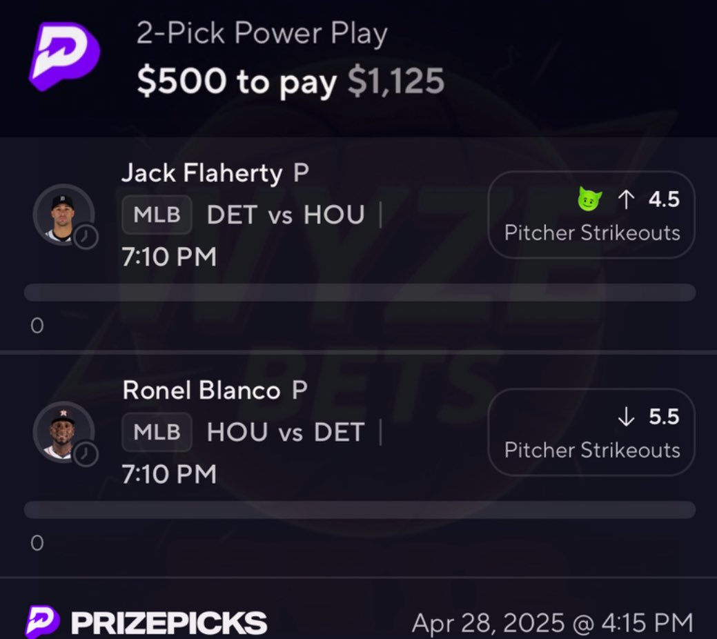🌙🦉 MLB Night-Owl IF this parlay cashes I’ll GIVEAWAY $500 to SOMEONE who LIKES/RT’s

MUST be Following <a href="/wyzebets/">WyzeProps A.I. 🤖</a> 

#GamblingX | #PrizePicks