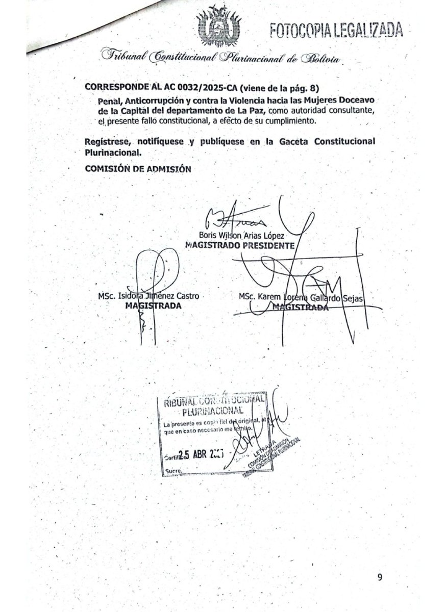 #TCP admite la Acción de Inconstitucionalidad Concreta contra el Decreto Supremo 138 del 20/05/09, por lo que el proceso penal del caso Paro Cívico de 36 días queda paralizado. En consecuencia, la detención del Gobernador <a href="/LuisFerCamachoV/">Luis Fernando Camacho</a> por este proceso es ilegal y arbitraria.