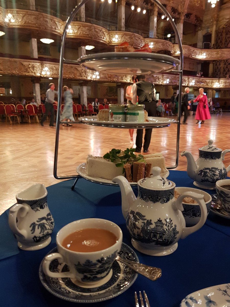 audgill's tweet photo. Afternoon Tea in Blackpool Tower Ballroom - fabulous 🥰 Brilliant birthday gift John....same again next year....please? 🙏🥳😂 https://t.co/PGEo5VYz8N