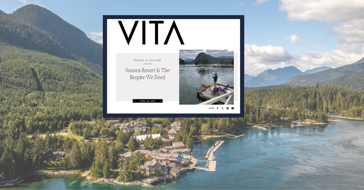 We’re honoured to be featured in VITA Daily by award-winning journalist Catherine Dunwoody!✨
She shared how Sonora Resort “brings a high level of luxury to the Canadian wilderness.” 🌿

Read the full story ➡️vitamagazine.com/2025/04/22/son…

#LuxuryTravel #SonoraResort #RelaisChateaux
