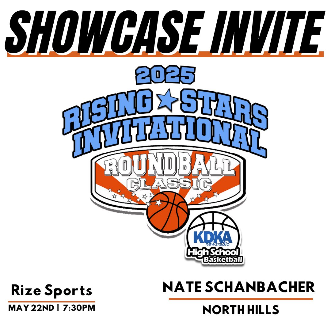 Nathan Schanbacher (@nananh2027) on Twitter photo I’m excited to be participating in the 2025 Rising Star Invitational RoundBall Classic.<a href="/KDKARadio/">100.1 FM and AM 1020 KDKA</a> <a href="/NorthHillsHoops/">NH Basketball</a> <a href="/WPPBballReport/">Western Pennsylvania Prep Basketball Report</a> <a href="/WinTodayHoops/">Win Today Basketball</a> I’m excited to be participating in the 2025 Rising Star Invitational RoundBall Classic.<a href="/KDKARadio/">100.1 FM and AM 1020 KDKA</a> <a href="/NorthHillsHoops/">NH Basketball</a> <a href="/WPPBballReport/">Western Pennsylvania Prep Basketball Report</a> <a href="/WinTodayHoops/">Win Today Basketball</a>