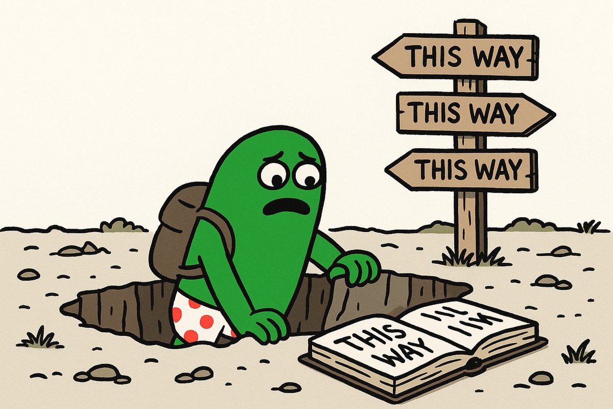 FlubSol's tweet photo. Flub went down a hole, but gonna get out of here and carry on… THIS WAY! 💚 https://t.co/9QOISLFFf2