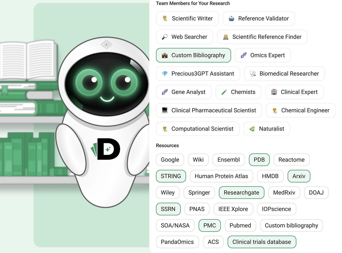 InSilicoMeds's tweet photo. 🎓 Calling all university researchers at #AACR25 in Chicago!

Meet Science42: #DORA, Insilico Medicine’s AI-powered writing and data analysis assistant designed for biomedical innovation.

🔬 Whether you're publishing research, or generating grant proposals, DORA assists in fast crafting draft research. Offering literature analysis, originality, insightful tips and citations to support your work.

Stop by booth #334 to learn more about our scientific writing tool and visit https://t.co/w809Nr5CAX to learn more.

#AcademicWriting #Publications