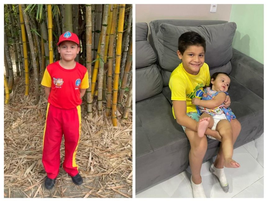 newssegundo's tweet photo. No jantar de domingo, o susto: a bebê se engasga, a mãe entra em desespero. Quem salva a noite é Benjamin, 9 anos, bombeiro mirim. Com calma, aplica a manobra de Heimlich que aprendeu nas aulas. Em Manaus, um pequeno herói salvou a própria irmã. ❤️🚒 https://t.co/UFpW6U30xf