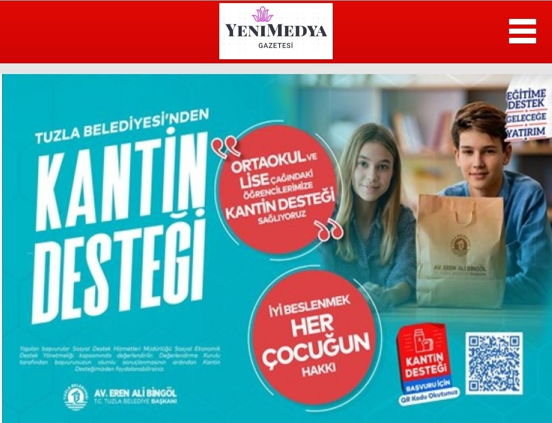 yenimedyagazete's tweet image. Tuzla Belediyesi’nden öğrencilere kantin desteği ⤵️
mobil.yenimedyagazetesi.com/haber/tuzla-be…

#deprem #kantin #öğrenci #Tuzla #destek #eğitim #tuzlabelediyesi