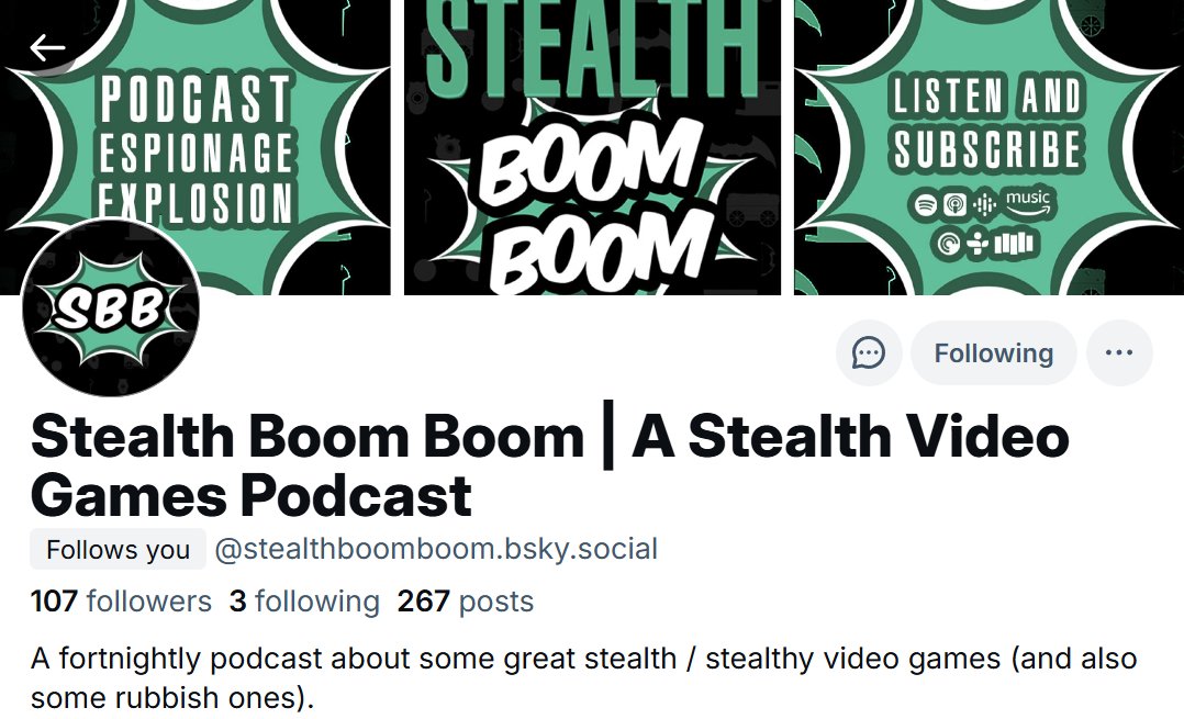 Stealth Boom Boom | A Stealth Video Games Podcast tweet media