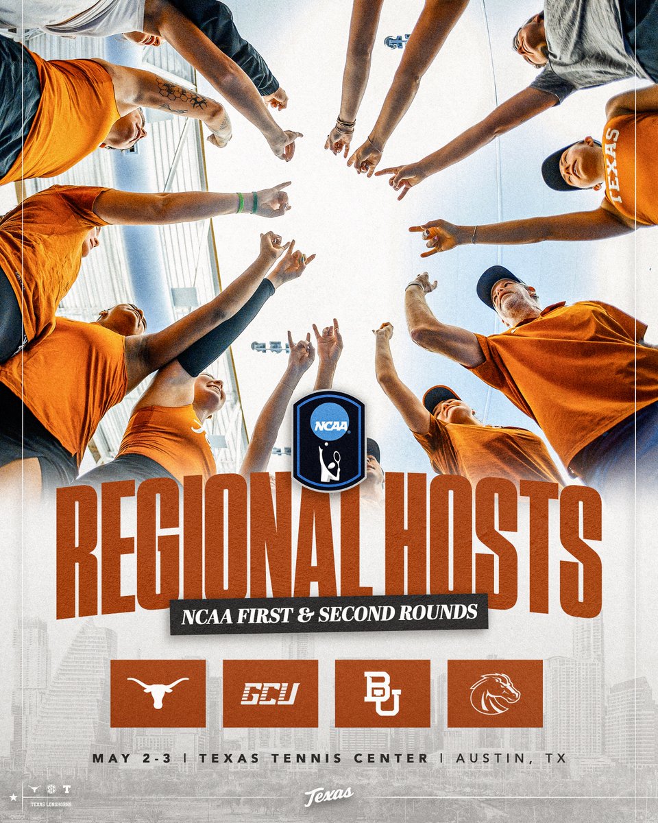Texas Women's Tennis (@texaswtn) on Twitter photo Your Horns are the No. 1️⃣4️⃣ overall seed in the 2025 <a href="/NCAATennis/">NCAA Tennis</a> Tournament and are hosting! They'll face Grand Canyon on Friday at 1 pm at the TTC! See you there! #HookEm 🤘🎾 Your Horns are the No. 1️⃣4️⃣ overall seed in the 2025 <a href="/NCAATennis/">NCAA Tennis</a> Tournament and are hosting! They'll face Grand Canyon on Friday at 1 pm at the TTC! See you there! #HookEm 🤘🎾
