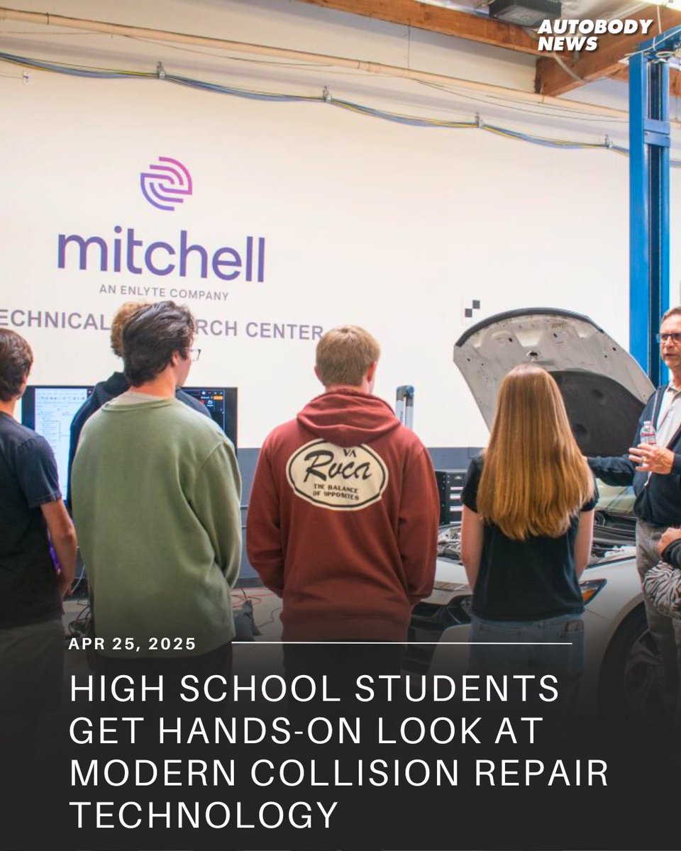 Autobody News (@autobodynews) on Twitter photo Students explore ADAS, 3D scanning, and real-world repair at <a href="/Mitchell_Intl/">Mitchell International, Inc.</a> ’s Technical Research Center. #collisionrepair #ADAS Students explore ADAS, 3D scanning, and real-world repair at <a href="/Mitchell_Intl/">Mitchell International, Inc.</a> ’s Technical Research Center. #collisionrepair #ADAS