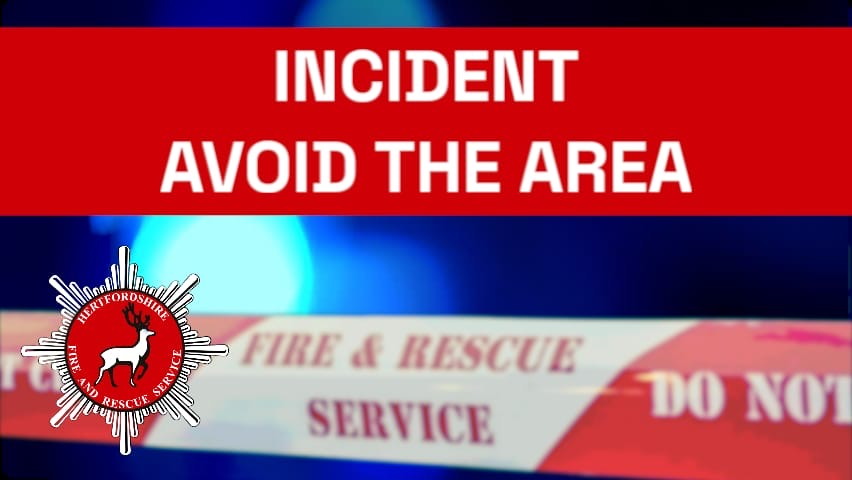 We have a number of fire engines dealing with an incident in Southdown Industrial Estate, Harpenden. Please avoid the area and those in the local area keep your windows closed. Our Control room is busy dealing with this incident and are unable to reply to any queries Thank you