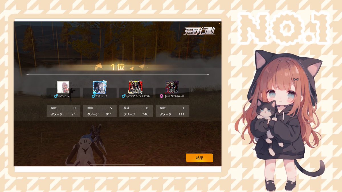 4/28(月) 23:30 男女SQ 𝕎𝕚𝕟🥇

みさきさんとのコラボ主催勝てたの嬉しい(*ˊᵕˋ*)
キャリーありがとうございます🙏🏻