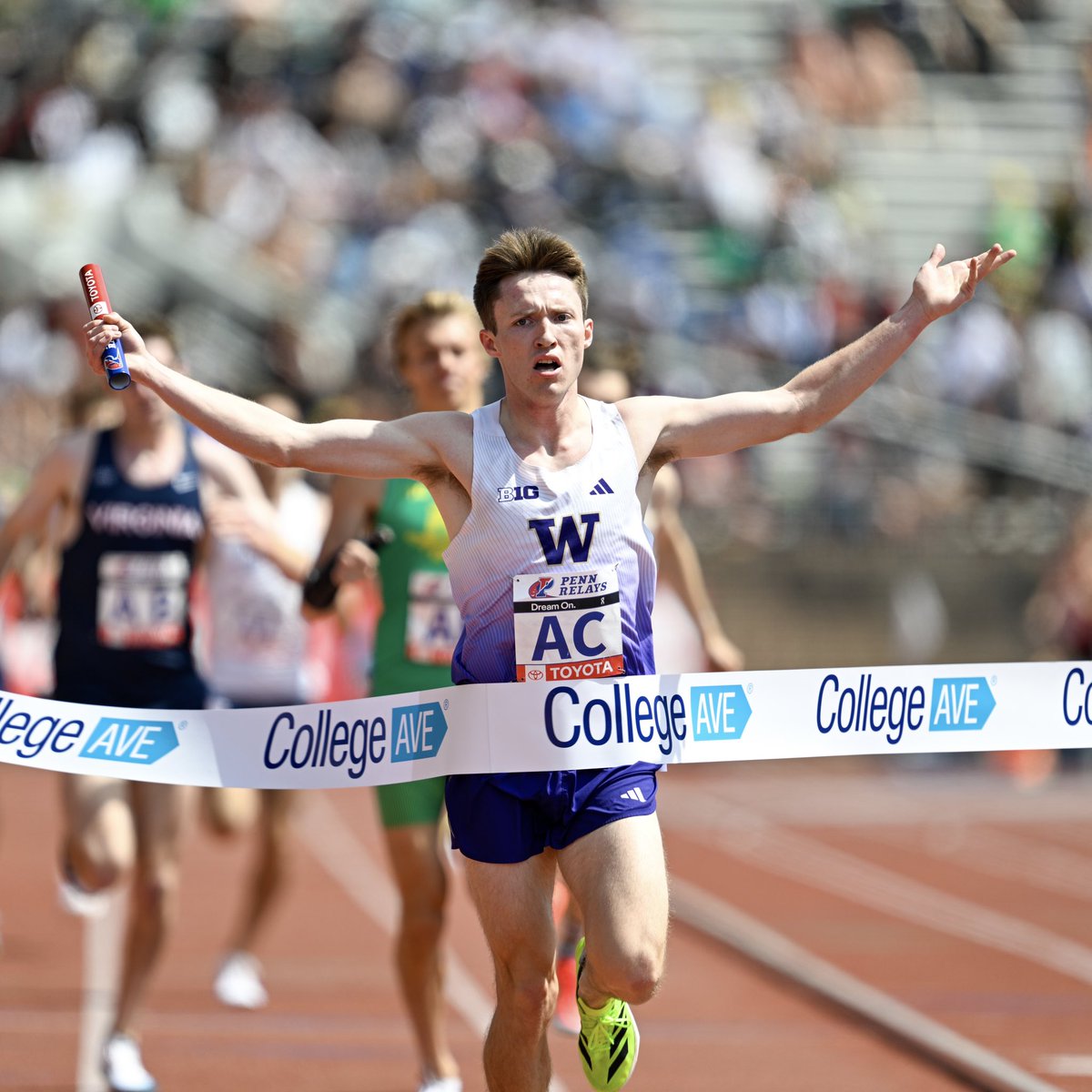 Washington Athletics (@uwathletics) on Twitter photo Mile City travels 🏆
After powering <a href="/UWTrack/">Washington Track & Field and Cross Country</a> to historic back-to-back Penn Relays titles, Nathan Green is named National Track Athlete of the Week!
#GoHuskies Mile City travels 🏆
After powering <a href="/UWTrack/">Washington Track & Field and Cross Country</a> to historic back-to-back Penn Relays titles, Nathan Green is named National Track Athlete of the Week!
#GoHuskies