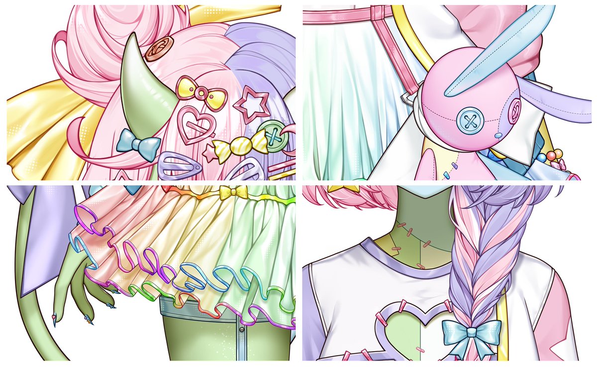 Some colourful sneak peaks!

#Vtuber #VtuberDebut