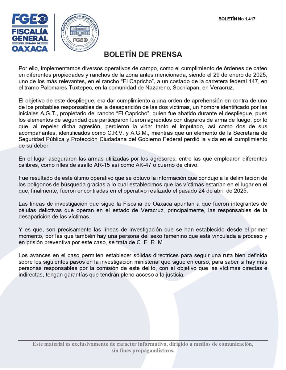 Solmari676's tweet photo. 🇲🇽En un rancho de exterminio y operación del crimen organizado en #Veracruz localizan los cuerpos de la activista Mixe #SandraDomínguez y su esposo, desaparecidos hace 6 meses, luego que la también abogada develara una red de explotación sexual de un funcionario del gobierno en #Oaxaca . Sin embargo la @FiscalOaxaca  revictimiza y criminaliza a las víctimas y deja fuera esta línea de investigación. 
Hay que recordar que a inicios de marzo @MadresJal y otros colectivos develaron la operación del crimen organizado en el #RanchoIzaguirre  como un centro de reclutamiento forzado y exterminio . Por dicha revelación al momento suman tres víctimas que encontraron el lugar, dos madres buscadoras y el hijo de una de ellas. Sin que al momento exista alguna detención de los atacantes por parte de la @FiscaliaJal