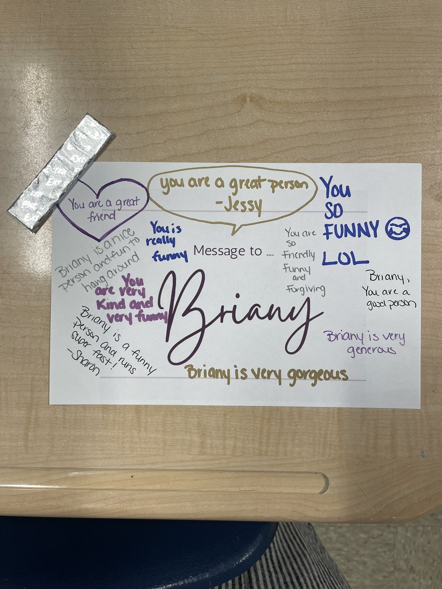 Today we began MCAP testing &amp; Ms. Smoot’s 5th graders wrote encouraging messages to each other before the test began! 🫶🏾(Also a great way to have our ESOL students practice their writing!)
An encouraging message go a long way to help us do our best on the test! #falconsflyhigh🦅