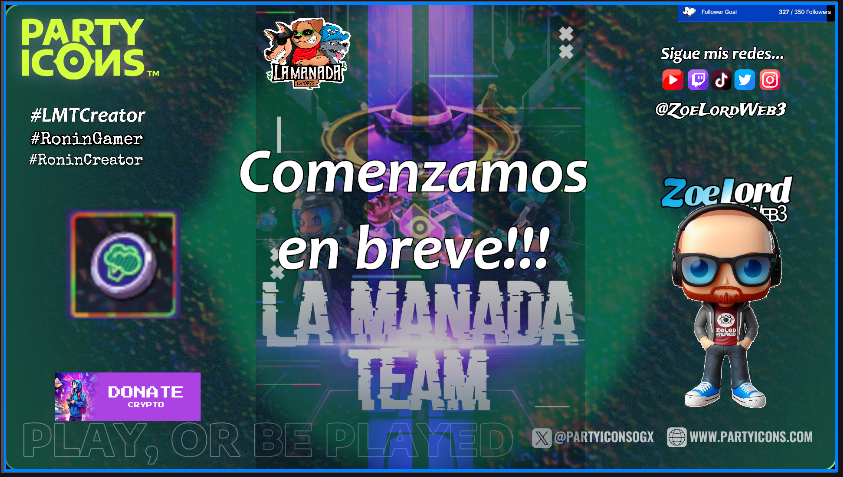 ZoeLordWeb3's tweet photo. Time for last minute #KOOLI farming at @PartyIconsOGX, join me at https://t.co/XoJuwf9IIE and maybe some buddies from @La_ManadaTeam
#LMTCreator #LMTGamer
#RoninCreator #RoninGamer
@Ronin_Network @PartyPablo_OGX https://t.co/4KrSaYRFLC