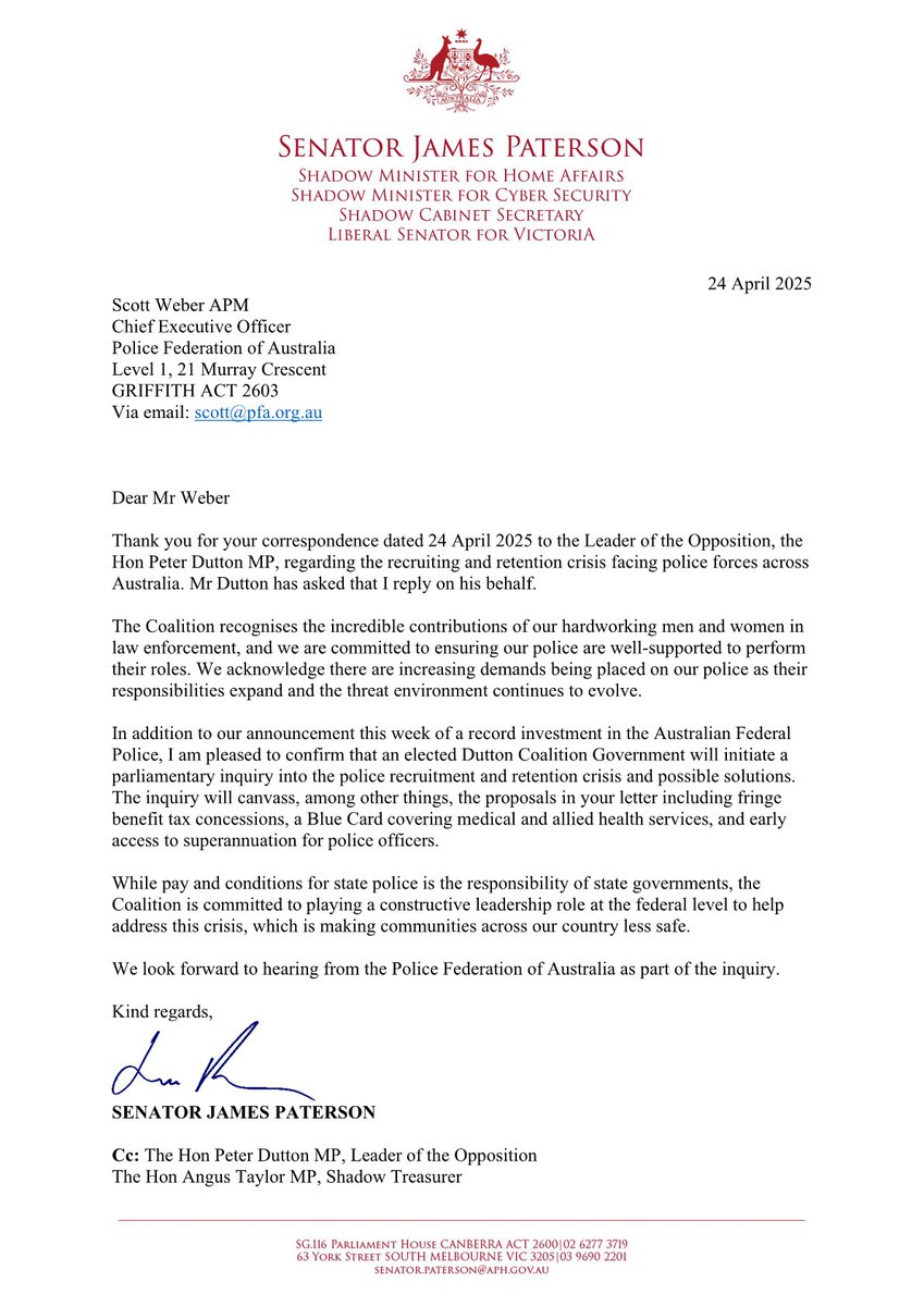 Earlier this year, I spoke to the prime minister and opposition leader in Canberra to continue our push for mortgage salary sacrificing, earlier access to superannuation and a "blue card" for medical benefits.

Both the government and the opposition have now provided us with