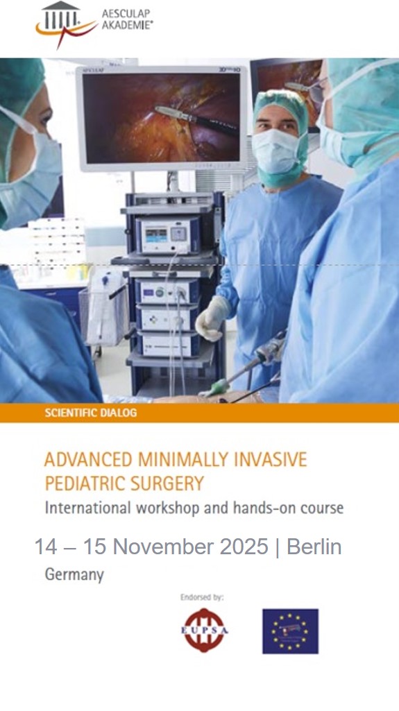 Martin Lacher (@martin_lacher) on Twitter photo 🚀 Ready to advance your skills in #PediatricSurgery?
Join top experts for the Advanced MIS Pediatric Surgery Training – 15–16 Nov 2024 in Berlin! 🌍
📚 Special textbook offers!
➡️ Info & registration:
📩 nadine.wichert@aesculap-akademie.de 🚀 Ready to advance your skills in #PediatricSurgery?
Join top experts for the Advanced MIS Pediatric Surgery Training – 15–16 Nov 2024 in Berlin! 🌍
📚 Special textbook offers!
➡️ Info & registration:
📩 nadine.wichert@aesculap-akademie.de