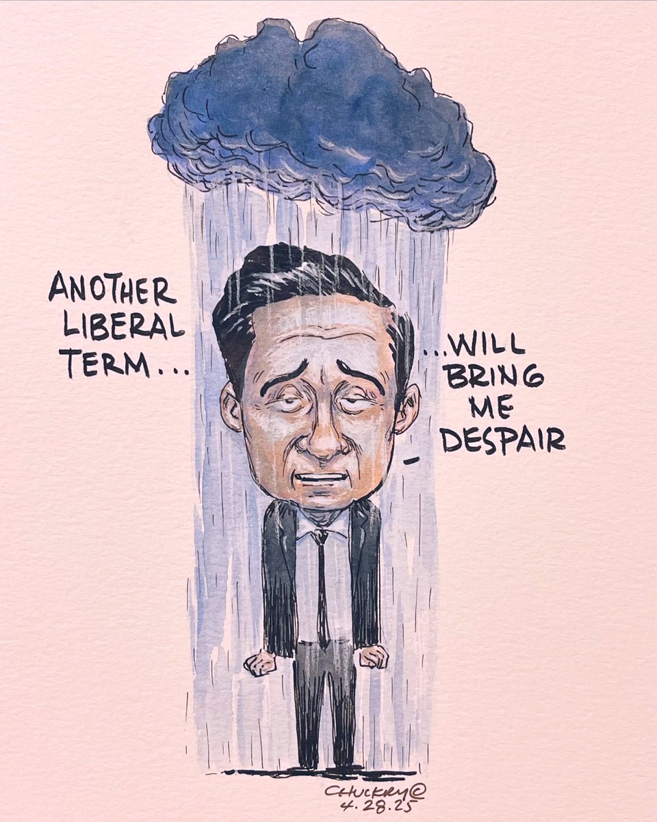 Will the night bring despair for Pierre Poilievre and his Conservative Party colleagues? If so, how much? Can he hang onto his seat? His job? Will he upend the polls to win it all? No one needs a change more than this career politician. #cdnpoli #politicalcartoon #pierrepoilievre