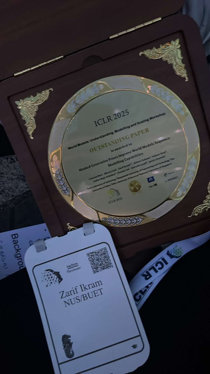 GIT-STORM won the outstanding paper award at the World Models workshop <a href="/iclr_conf/">ICLR 2026</a>! thanks to all the authors!

thanks to the organizers <a href="/Mengyue_Yang_/">Mengyue Yang</a> <a href="/Xidong_Feng/">Xidong Feng</a> <a href="/thjashin/">Jiaxin Shi</a> <a href="/guohao_li/">Guohao Li 🐫</a> <a href="/FaccioAI/">Francesco Faccio @ ICLR2025 🇸🇬</a> <a href="/SchmidhuberAI/">Jürgen Schmidhuber</a>:)

more details: openreview.net/forum?id=vRdn7…