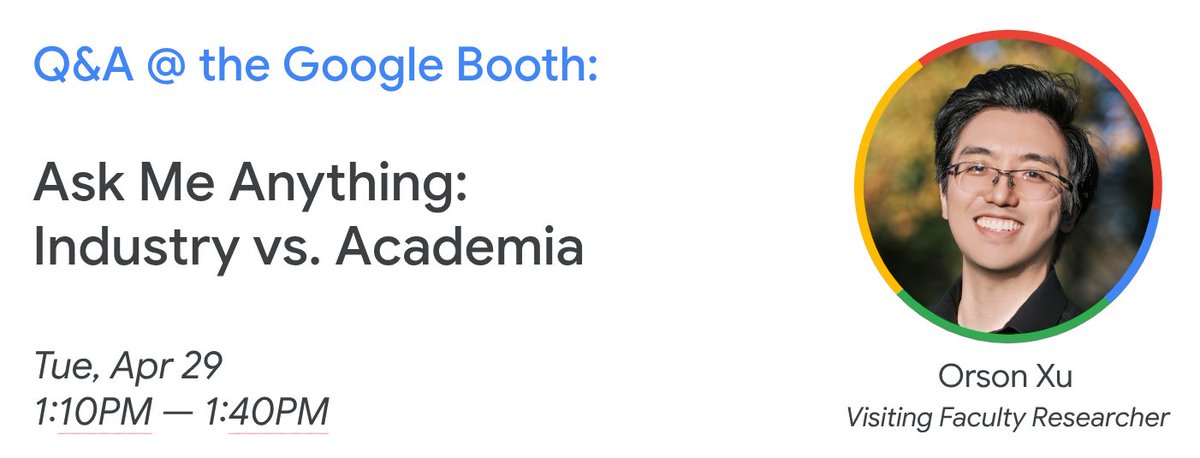 Are you trying to decide between pursuing a career in industry or one in academia? Struggling to make a choice? Stop by the #CHI2025 Google booth at 1:10PM JST today, where Orson Xu (Visiting Faculty Researcher) will host an AMA about Industry vs. Academia.