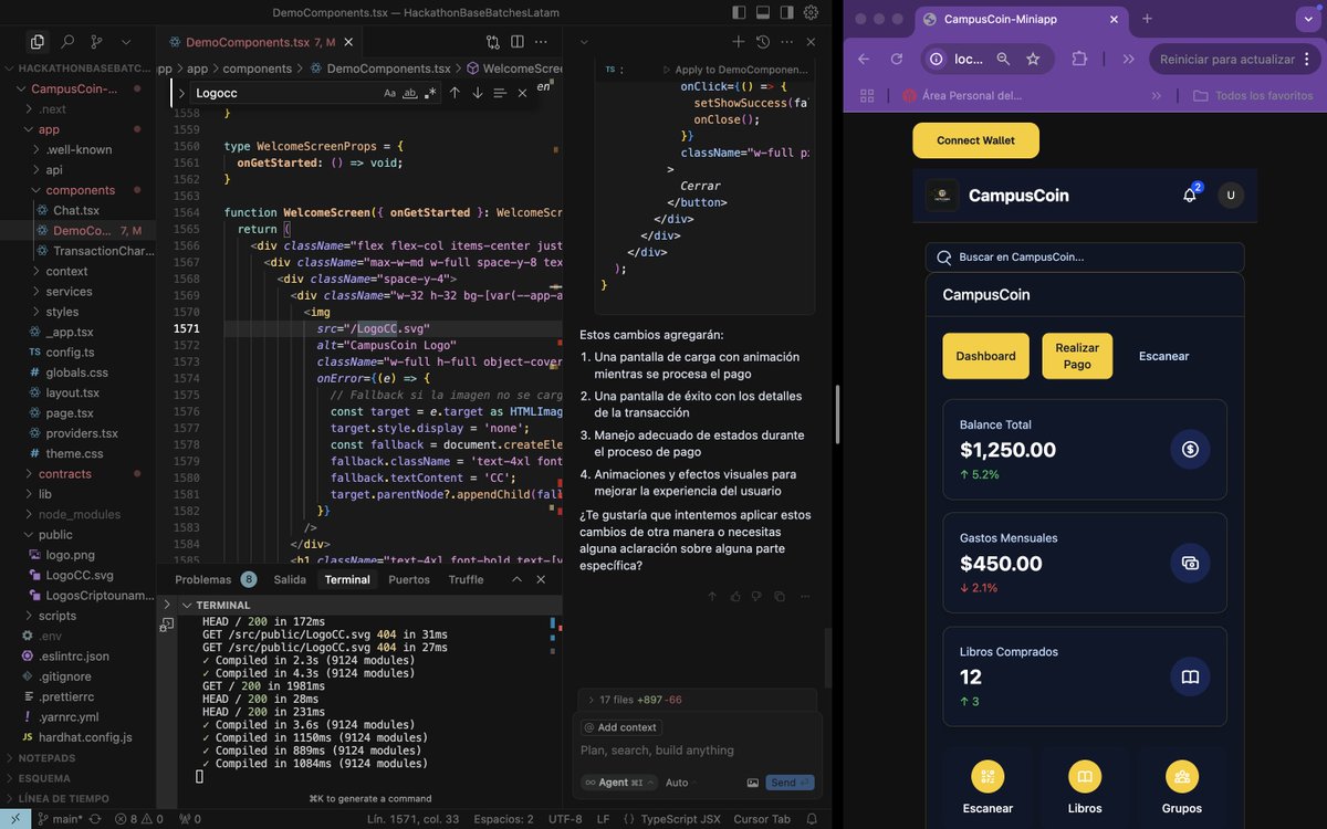 gerapedrizco's tweet image. I&apos;m becoming a big fan of hackathons! Today it&apos;s time to build at BaseBatch Latam. We&apos;re going for the miniapp track and some serious vibe coding. Big fan of Base! 🚀 #BaseBatch #Hackathon #CriptoUNAM

@baselatam @base @odisealabs