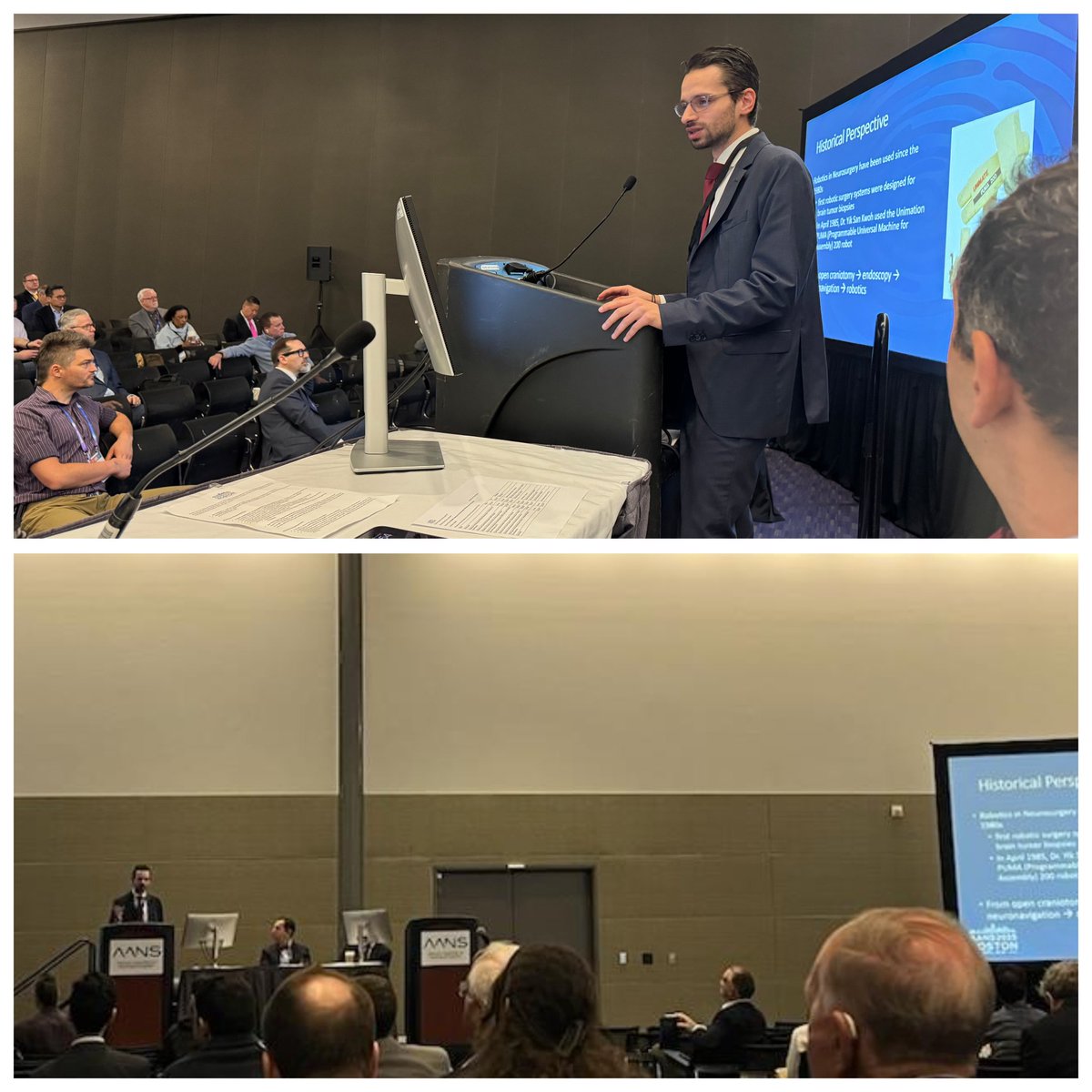 Hussam Abou-Al-Shaar (@haboualshaar) on Twitter photo What an incredible honor sharing the stage with mentors and giants in the field speaking about #Robotics training in Neurosurgery <a href="/AANSNeuro/">AANS</a> <a href="/PascalJabbourMD/">Pascal Jabbour MD, FAANS, FACS, FAHA</a> <a href="/abdelbarrspine/">Muhammad Abd-El-Barr MD PhD FAANS</a> <a href="/drricardohanel/">@ricardohanel</a> <a href="/JanKarlBurkhar1/">Jan-Karl Burkhardt, MD</a> <a href="/vitorpereiracan/">Vitor Mendes Pereira</a> <a href="/JTWillieMD/">Jon T. Willie, MD, PhD</a> <a href="/BShofty/">Ben Shofty</a> #MichaelWang What an incredible honor sharing the stage with mentors and giants in the field speaking about #Robotics training in Neurosurgery <a href="/AANSNeuro/">AANS</a> <a href="/PascalJabbourMD/">Pascal Jabbour MD, FAANS, FACS, FAHA</a> <a href="/abdelbarrspine/">Muhammad Abd-El-Barr MD PhD FAANS</a> <a href="/drricardohanel/">@ricardohanel</a> <a href="/JanKarlBurkhar1/">Jan-Karl Burkhardt, MD</a> <a href="/vitorpereiracan/">Vitor Mendes Pereira</a> <a href="/JTWillieMD/">Jon T. Willie, MD, PhD</a> <a href="/BShofty/">Ben Shofty</a> #MichaelWang