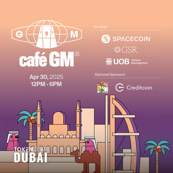 mini_cto's tweet photo. ✧･ﾟ: *use airdrop code*:･ﾟ✧

café GM returns to @token2049 dubai on april 30! 
code: cafegmdubaimini(fcfs)
at https://t.co/UHSvr1ZFPU to apply

✧･ﾟ: *no rt, no airdrop ✧ no apply, no airdrop.*:･ﾟ✧
☕️with/ @spacecoin @GSR_io @Creditcoin @CafeGM_ 
 
https://t.co/9VzYIeF4nS