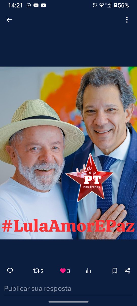 <a href="/PedroRonchi2/">Pedro Ronchi</a> <a href="/SturtSilva/">Sturt Silva ☭ 🇧🇷🚩</a> Ng mais fala do dolar caindo e bolsas subindo, do ovo barato do arroz a $25,00 dos supermercados movimentados diariamente!
Efeito Lula
Movimentando a economia!