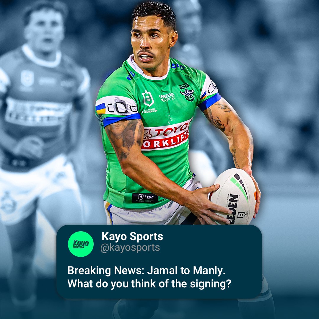 From the capital to the coast — Jamal Fogarty is reportedly off to Manly on a 3-year, $2M deal. 🦅

#NRL #Raiders