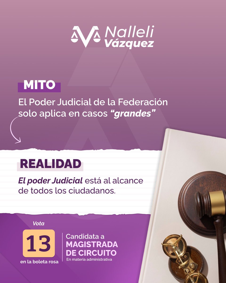 NalleliVazquezN's tweet photo. El Poder Judicial de la Federación está al alcance de toda la ciudadanía. Cuando, por ejemplo, una autoridad federal te impone una multa injusta o te niega un servicio al que tienes derecho, es entonces cuando interviene un Juzgado de Distrito. https://t.co/A5UUluP8fL