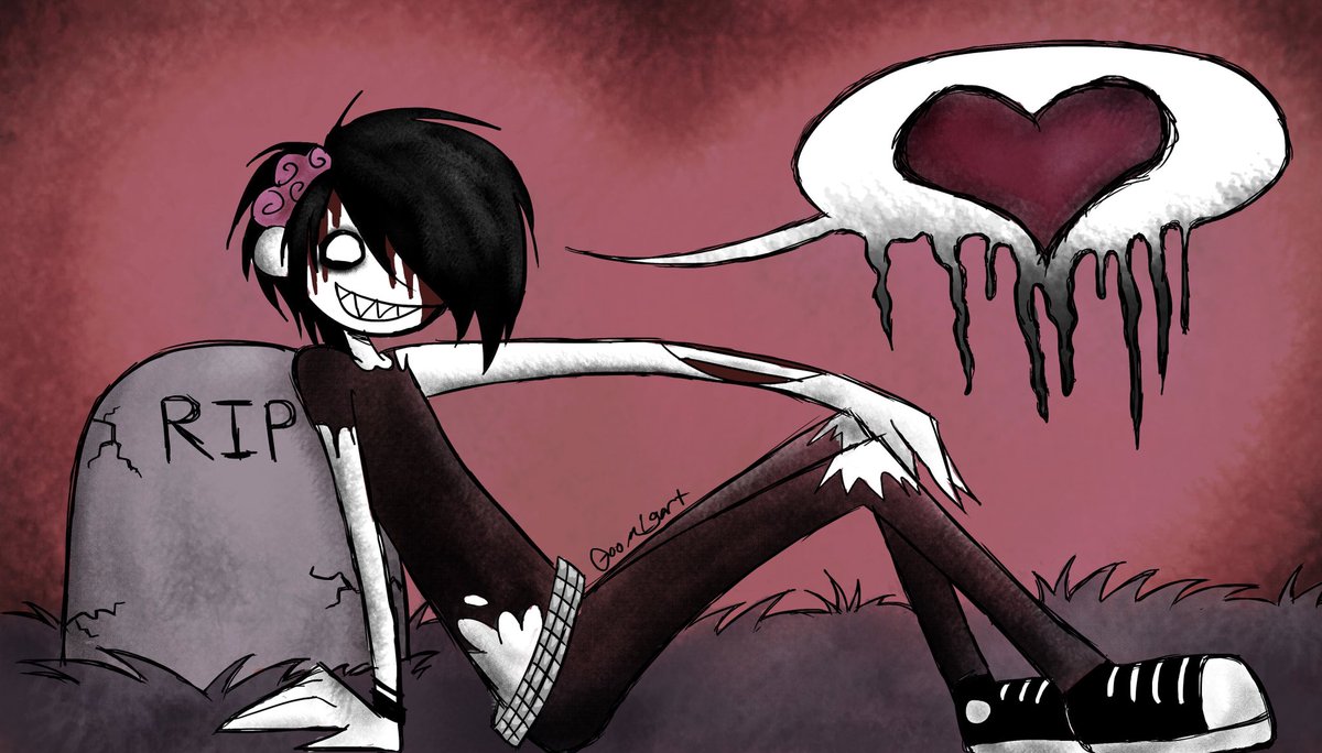 goomigart's tweet image. I’ll be posting all my work from my class so here’s hopless romantic zomboy 0_o
#emo #emoart #emostyle