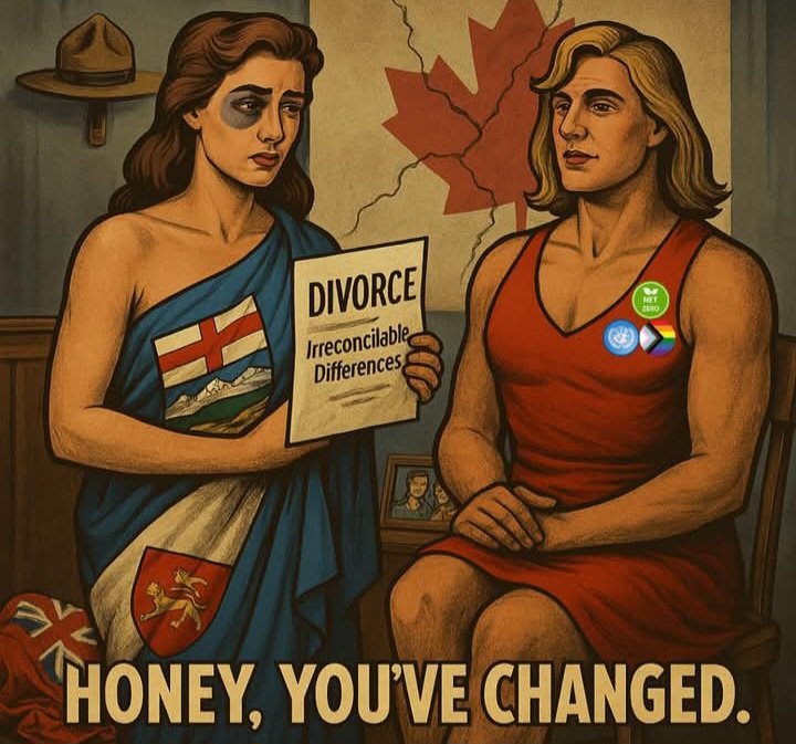 MrsK1875's tweet photo. Pretty clear Canada wants us to go.. fine by me #albertaindependence #AlbertaSeparation #Alberta https://t.co/TYkjTpSFzH