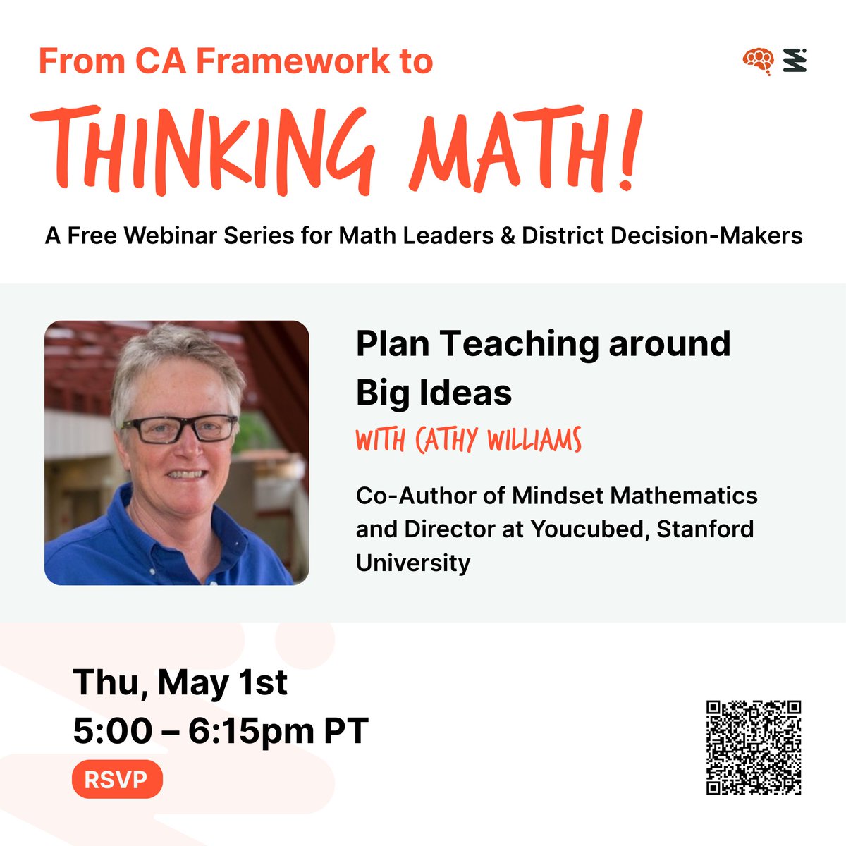 Innovamat (@innovamat) on Twitter photo 💡 <a href="/chaoskeeper11/">Cathy Williams</a> joins us to kick off our FREE webinar series on the California Math Framework! How can leaders support this important shift? Let’s start from the beginning: understanding what it truly means to design around #BigIdeas
🗓 May 1 · 5:00–6:15 PM PT
Register: 💡 <a href="/chaoskeeper11/">Cathy Williams</a> joins us to kick off our FREE webinar series on the California Math Framework! How can leaders support this important shift? Let’s start from the beginning: understanding what it truly means to design around #BigIdeas
🗓 May 1 · 5:00–6:15 PM PT
Register: