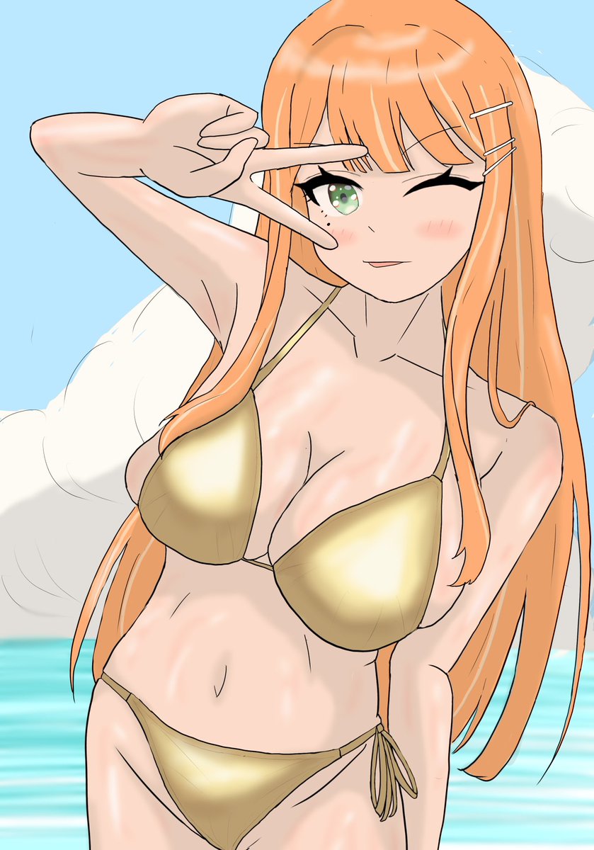 ゴールデンウィークなのでゴールドビキニ
ゴールド感出てるかな?
#ゴールデンウィークはフォロワーさんが増えるらしい 
#ゴールデンウィークなのでゴールドビキニ貼っとく 