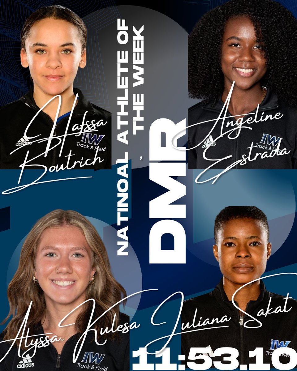 Congrats to the Women’s DMR on earning National Athlete of the Week via the U.S. Track and Field Coaches Association! 

#flytheflag 
#trackandfield 
#distance 
#relays 
#relay 
#juco 
#award
#record
