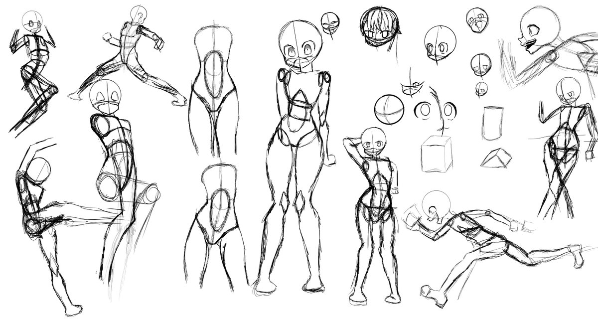 clockoco's tweet image. Some more practice sketches before I actually try to do another project